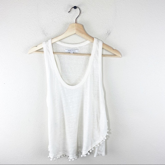 Derek Lam 10 Crosby Pom Pom Linen Tank - Picture 2 of 6